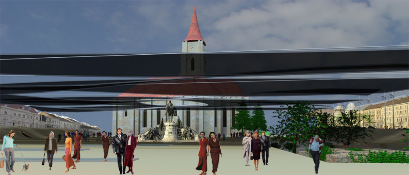 Aménagement de la place centrale - Cluj
Romania, Dragan Architecture, Paris, 2005